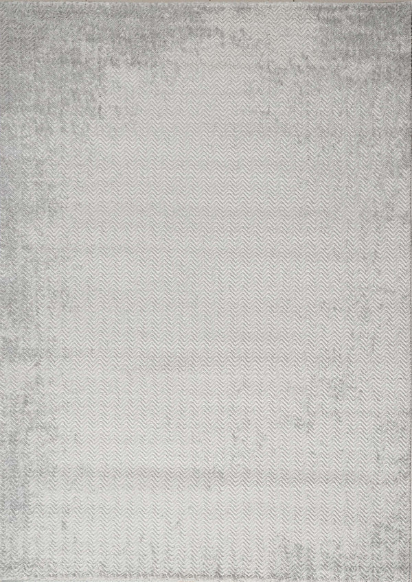 Grey Rug Featuring Gentle Wave Motifs