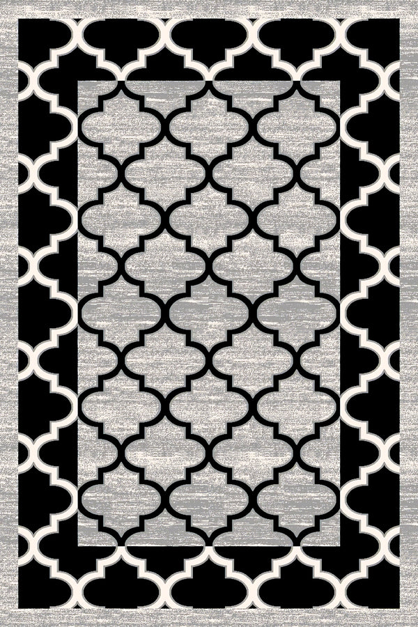 Lantern Grid Washable Rug