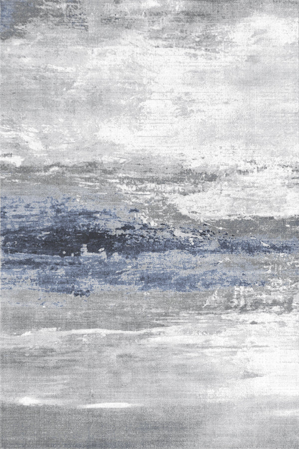 Blue Accent Washable Rug
