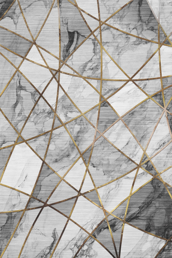 Golden Marble Washable Rug